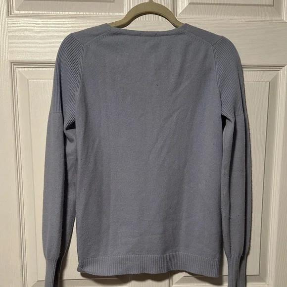 Theory Light Blue V-Neck Sweater cashmere M - Picture 6 of 6